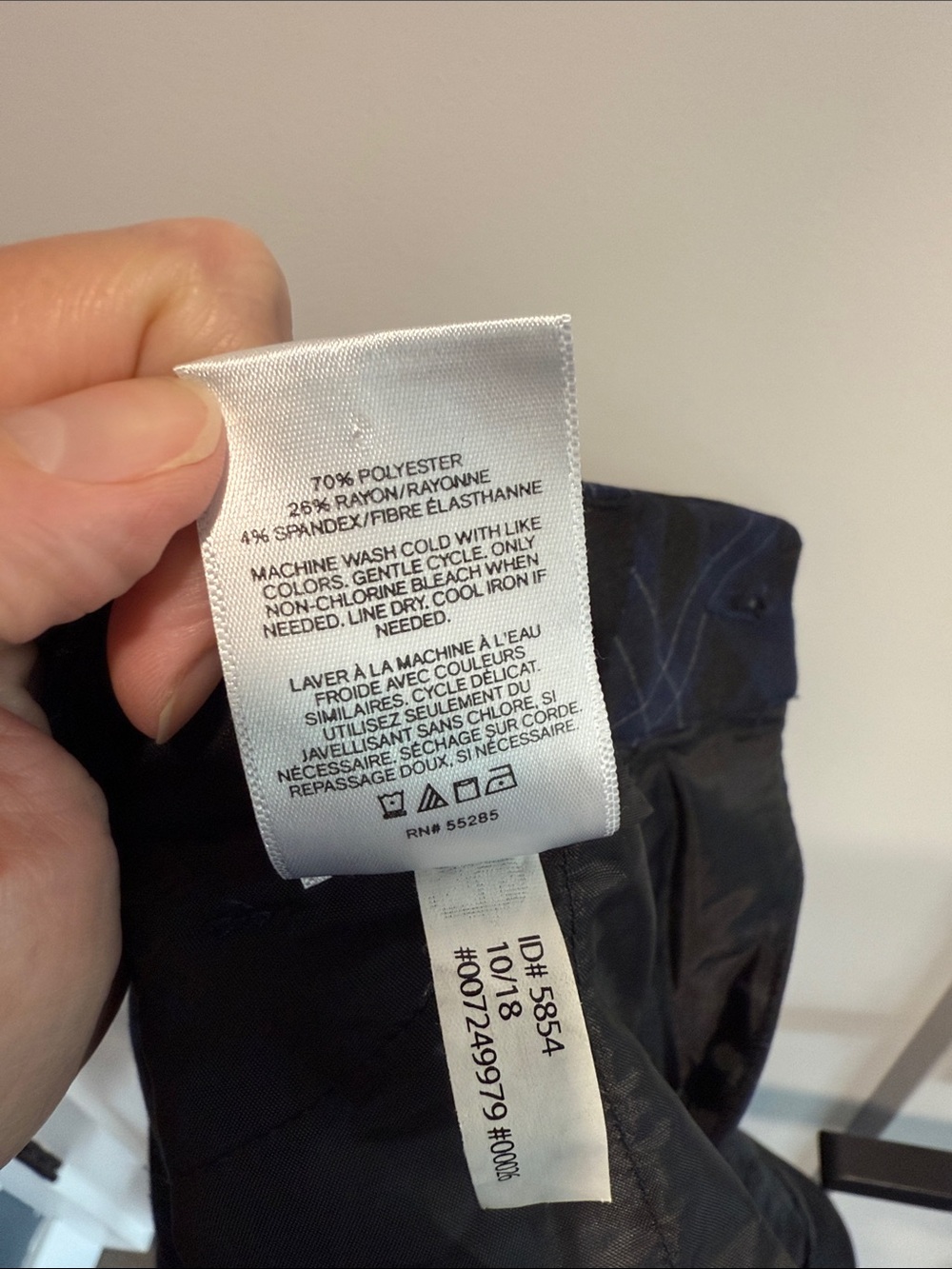 Express Navy and Black Plaid Editor Barely Boot Dress Pants Sz 12 - Picture 6 of 6